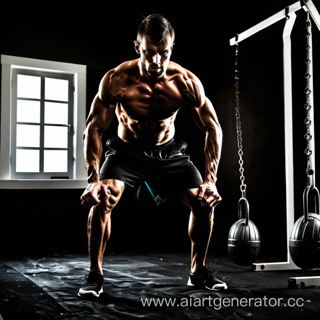Home-Workout-Man-Training-on-Black-Background