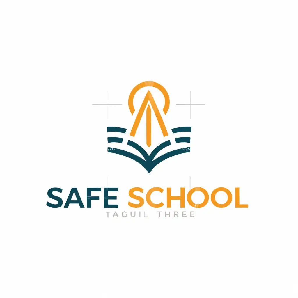 a logo design,with the text "Safe school", main symbol:School,Moderate,be used in Education industry,clear background