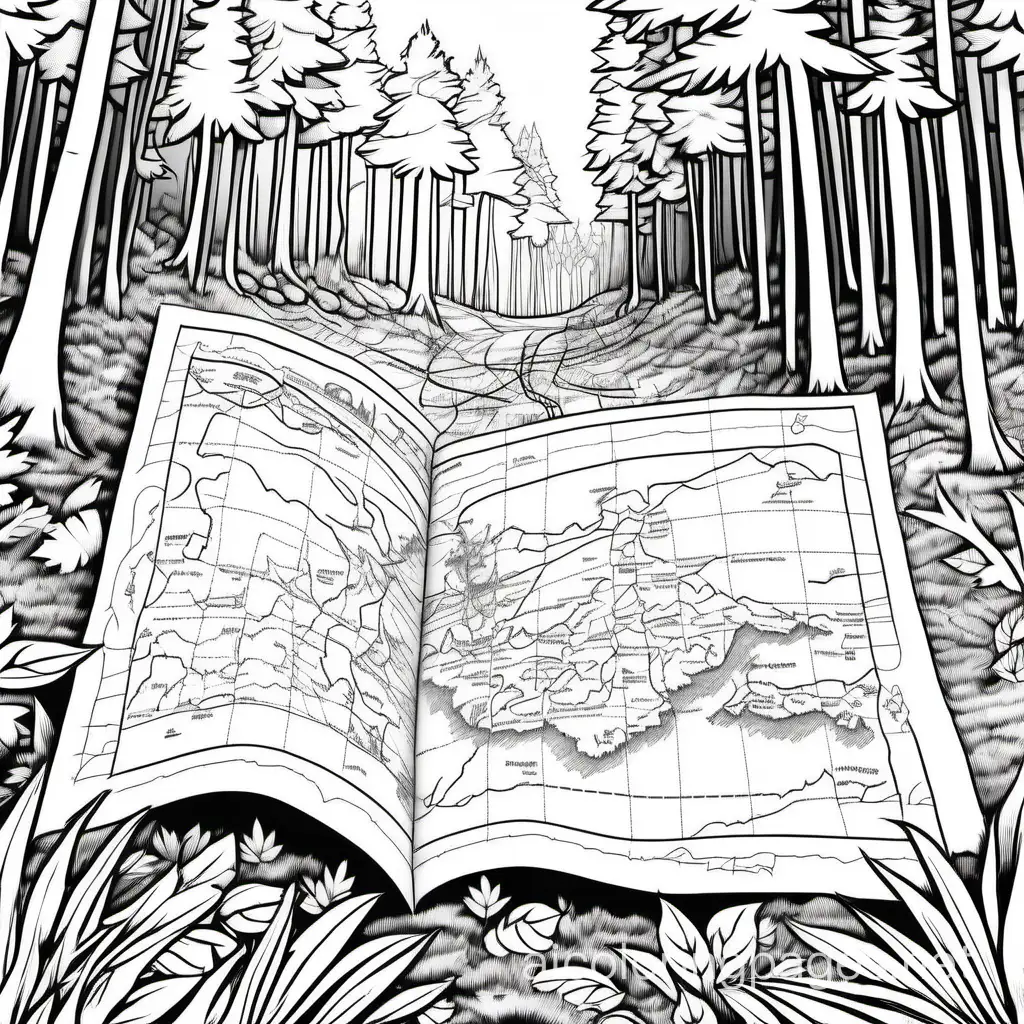 Exploring-Hidden-Treasures-Unveiling-an-Antique-Map-in-the-Forest