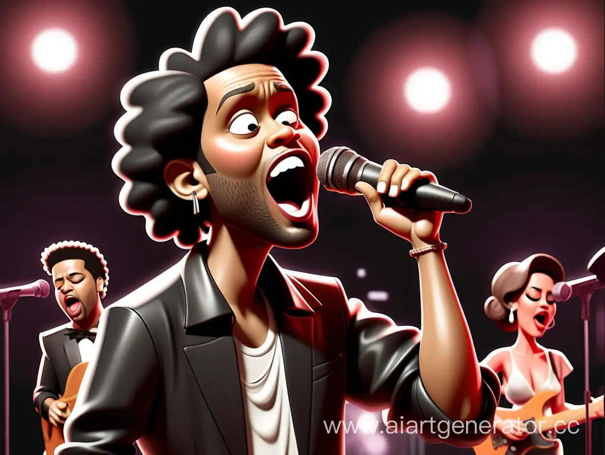 the weeekend singer cartoon