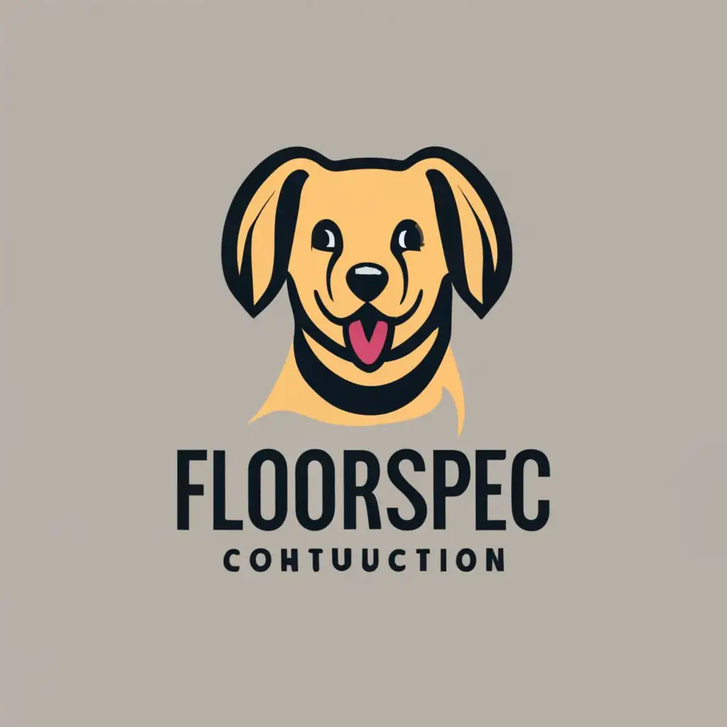 logo, puppy, with the text "Floorspec", typography, be used in Construction industry