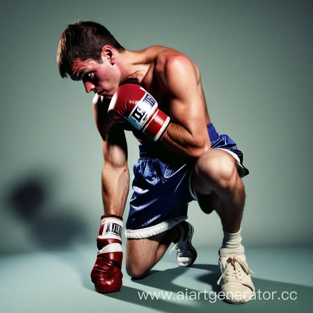Powerful-Boxer-in-Crouched-Stance-with-Loose-Shorts