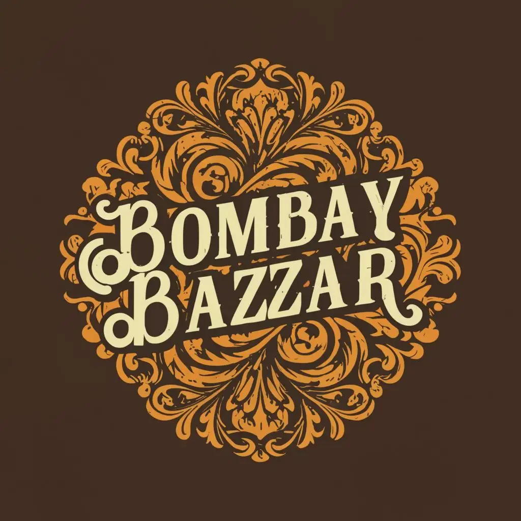 logo, Clothing and Stationery, with the text "Bombay Bazaar", typography