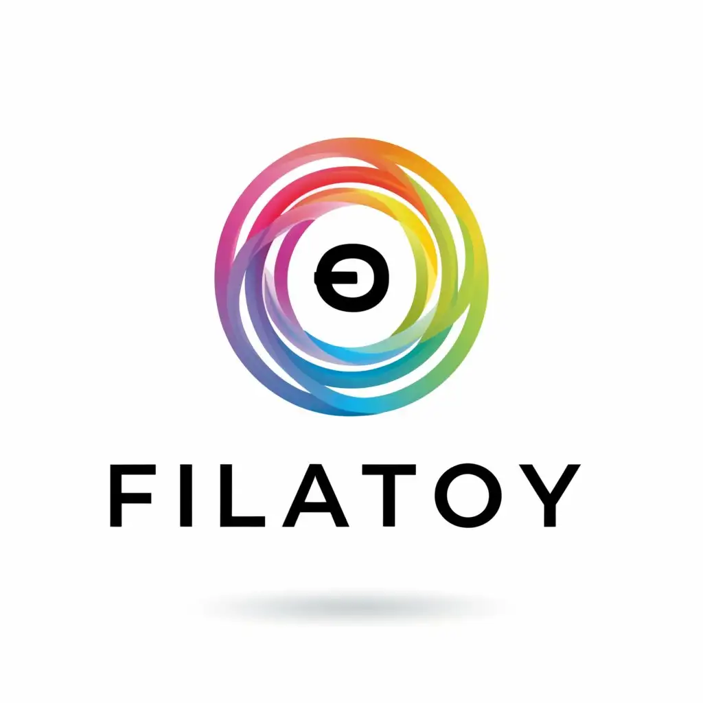 a logo design,with the text "Filatoy", main symbol:circles,Moderate,clear background