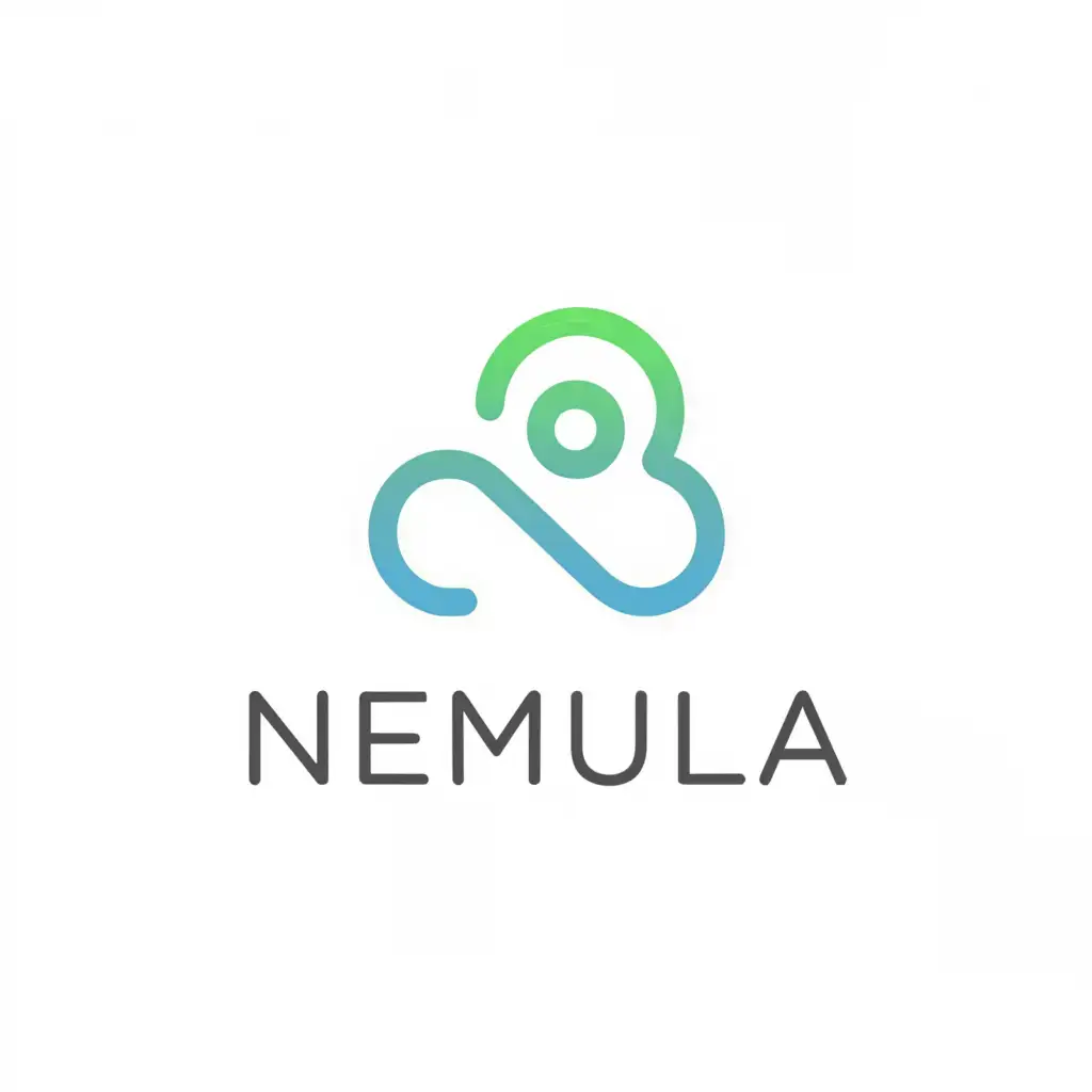 a logo design,with the text 'nemula', main symbol:cloud, people,Minimalistic,clear background, no watermark