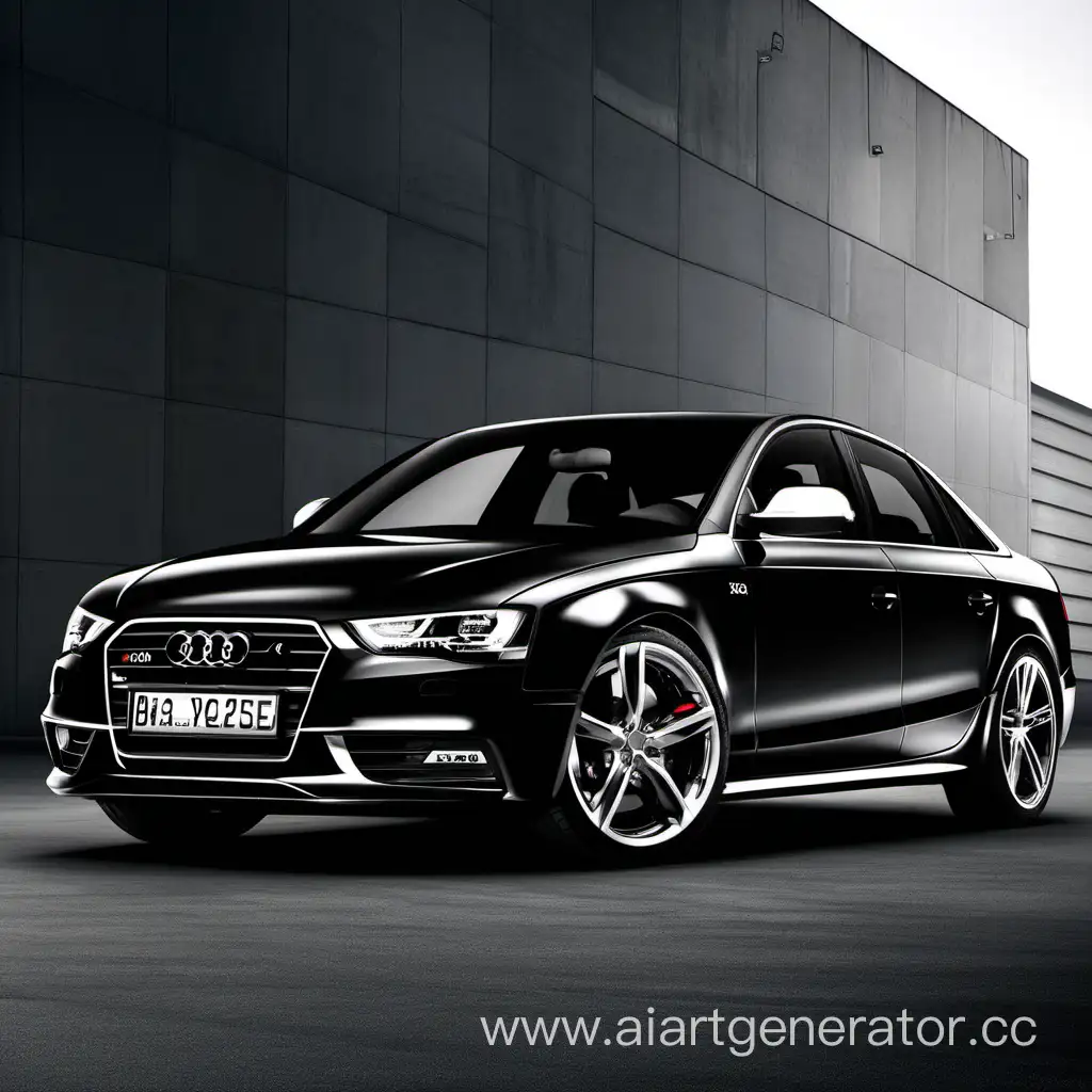 2015-Black-Audi-A4-Sport-Car-with-Angry-Expression