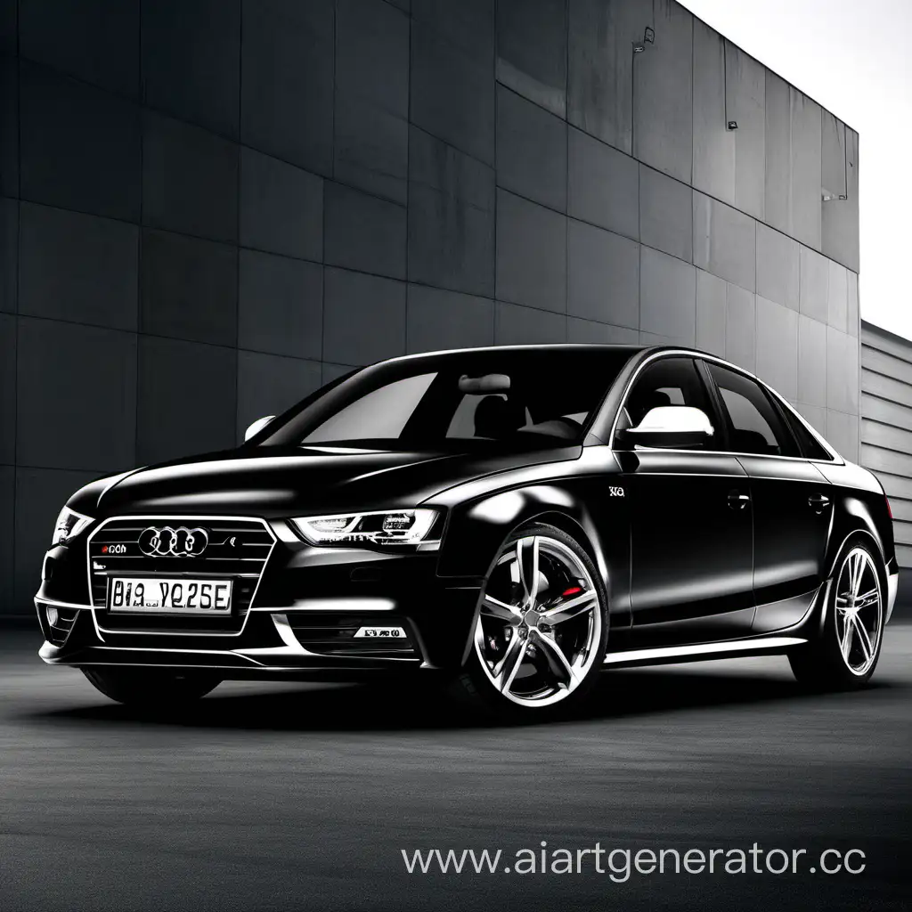 audi, a4 2015, black, sport, angree