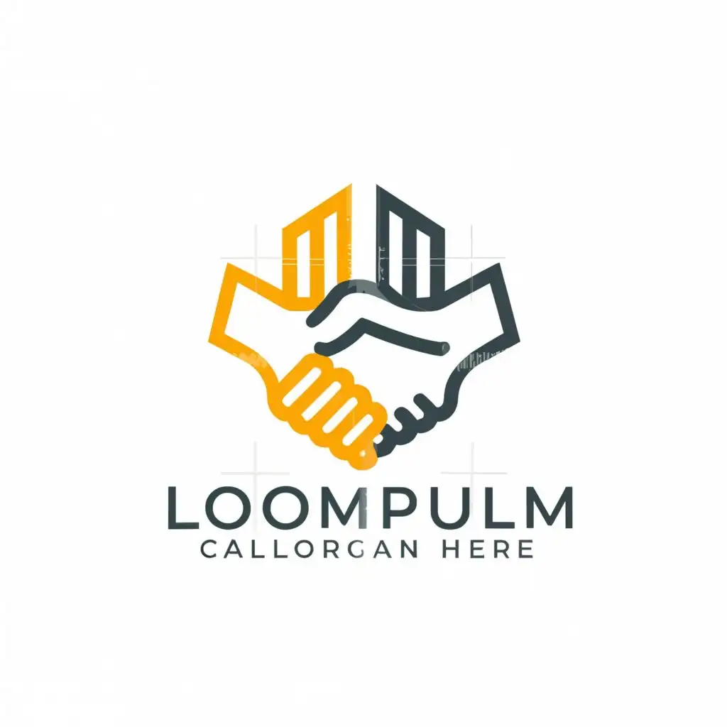 a logo design,with the text "L P", main symbol:Handshake,complex,be used in Construction industry,clear background