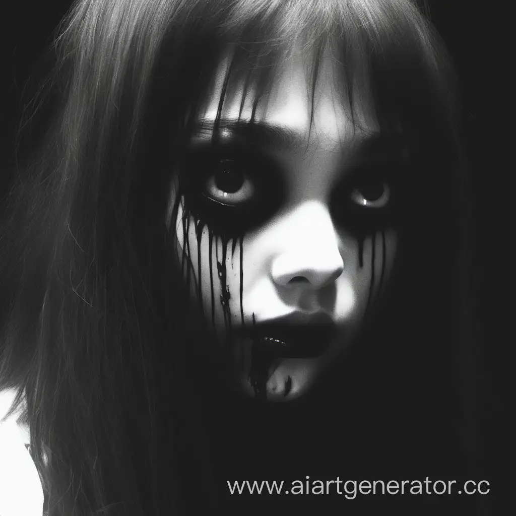 Eerie-Black-and-White-Portrait-of-a-Mysterious-Girl