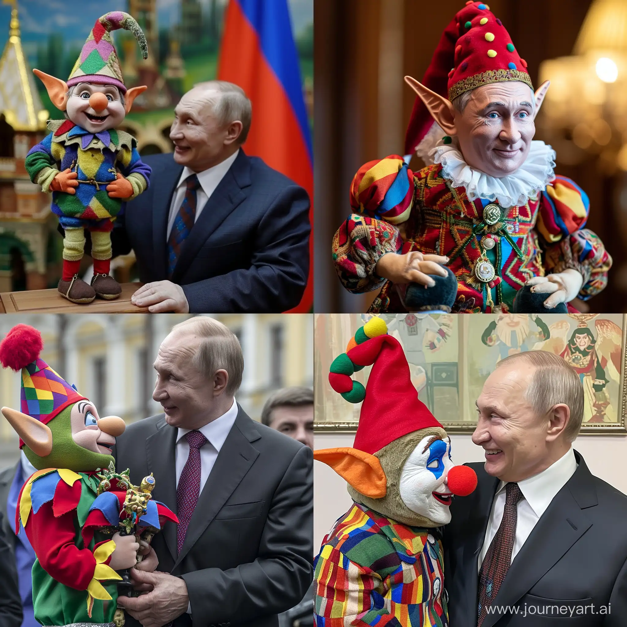 Gnome-Zelensky-Visits-Putin-in-Jesters-Hat