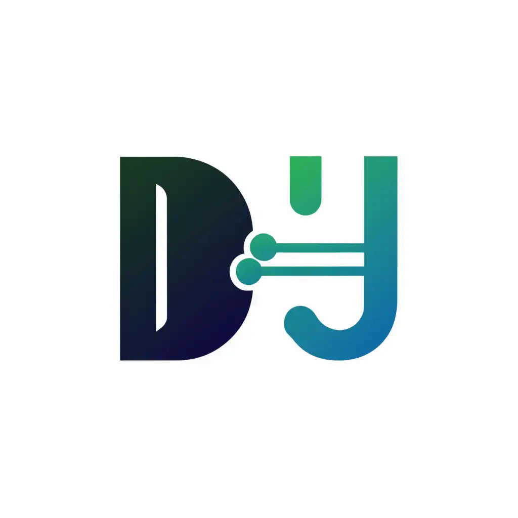 a logo design,with the text "D & J", main symbol:technology,Moderate,be used in Technology industry,clear background