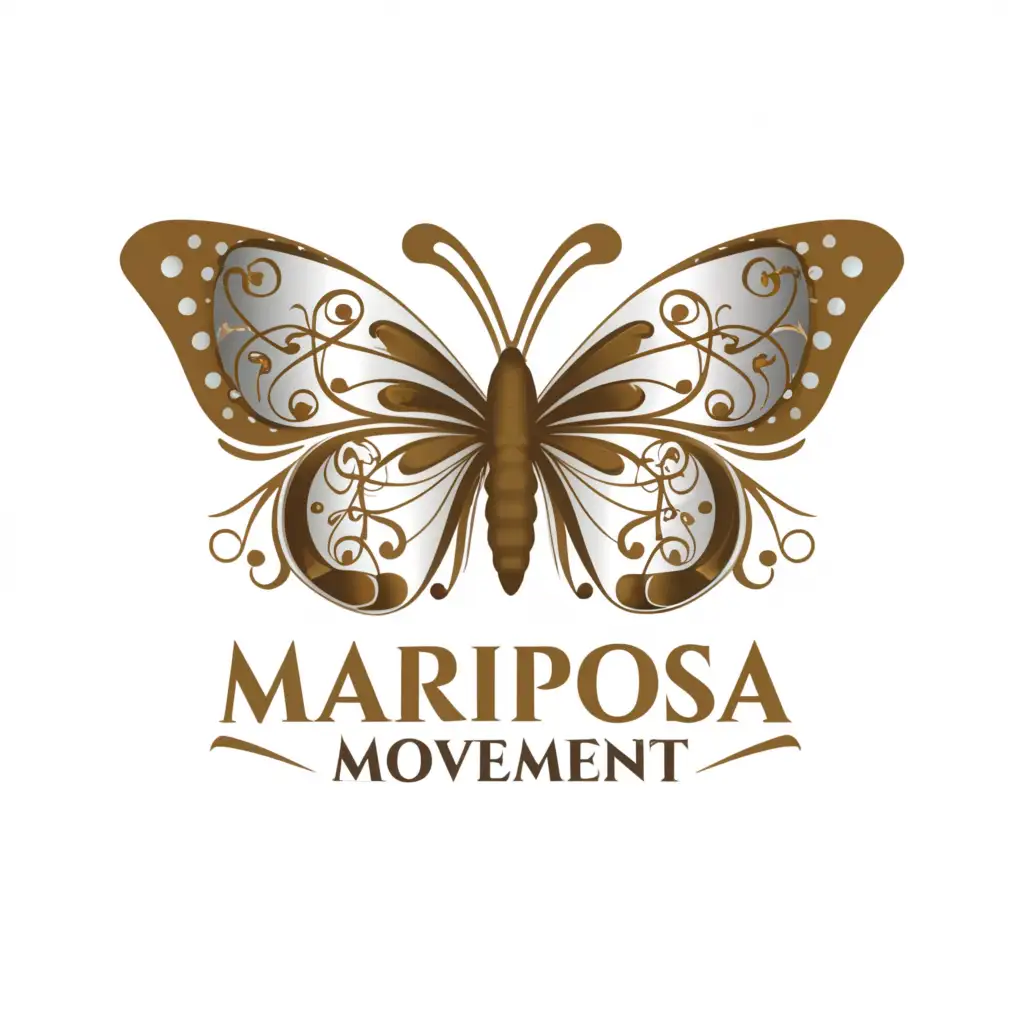 a logo design,with the text "Mariposa Movement", main symbol:butterfly,Moderate,clear background