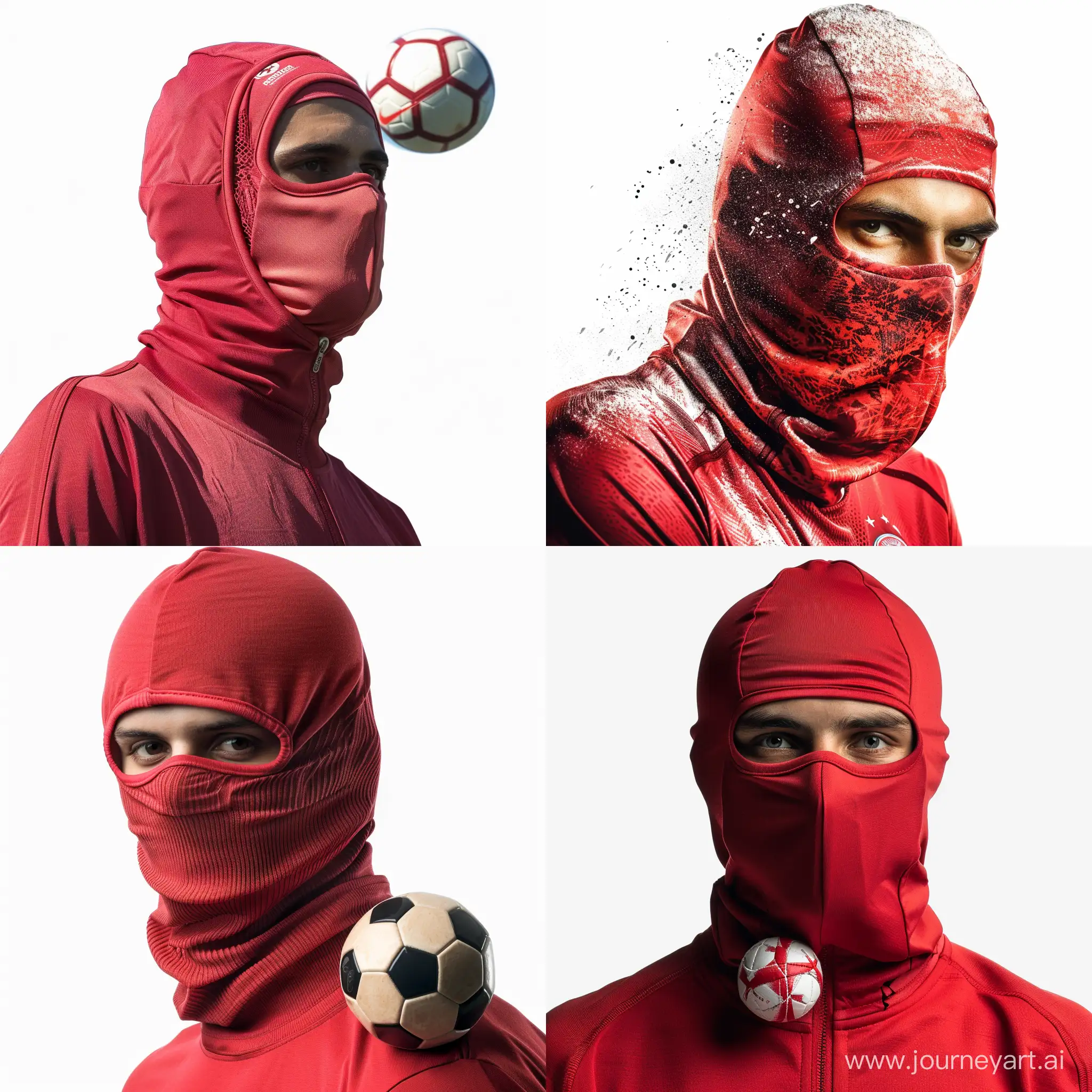 creat a caracter of tunisian 
ultras menbre wear a Balaclava and ball  png

