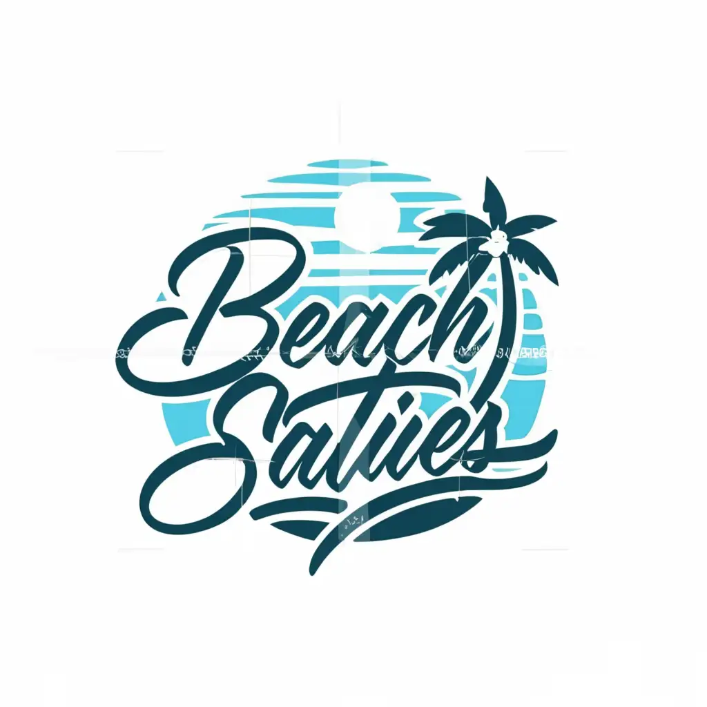 a logo design,with the text "Beach Salties", main symbol:Beach,Moderate,be used in Beauty Spa industry,clear background