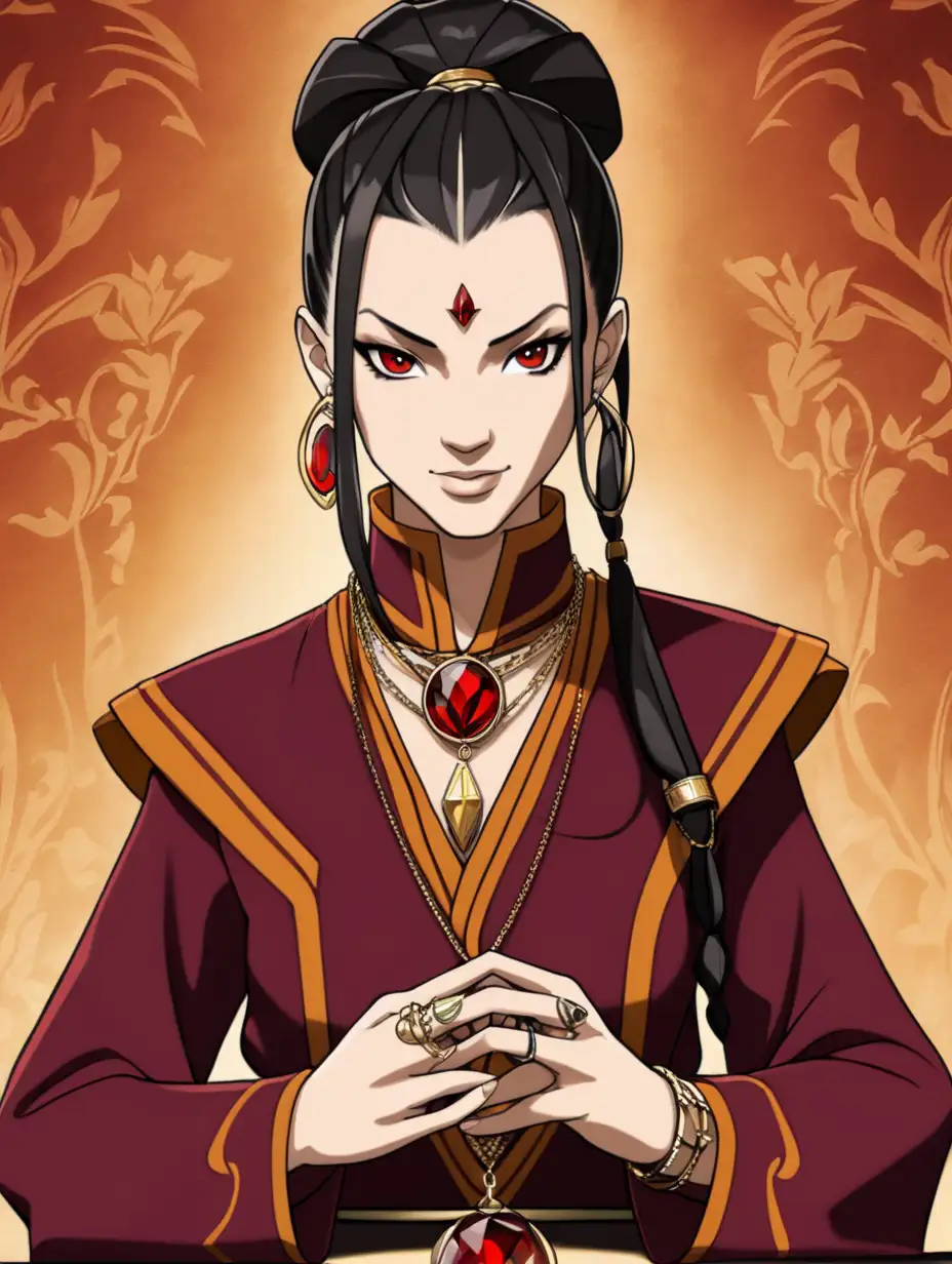 Azula from Avatar adorned in Elegant Louis Vuitton Jewelry