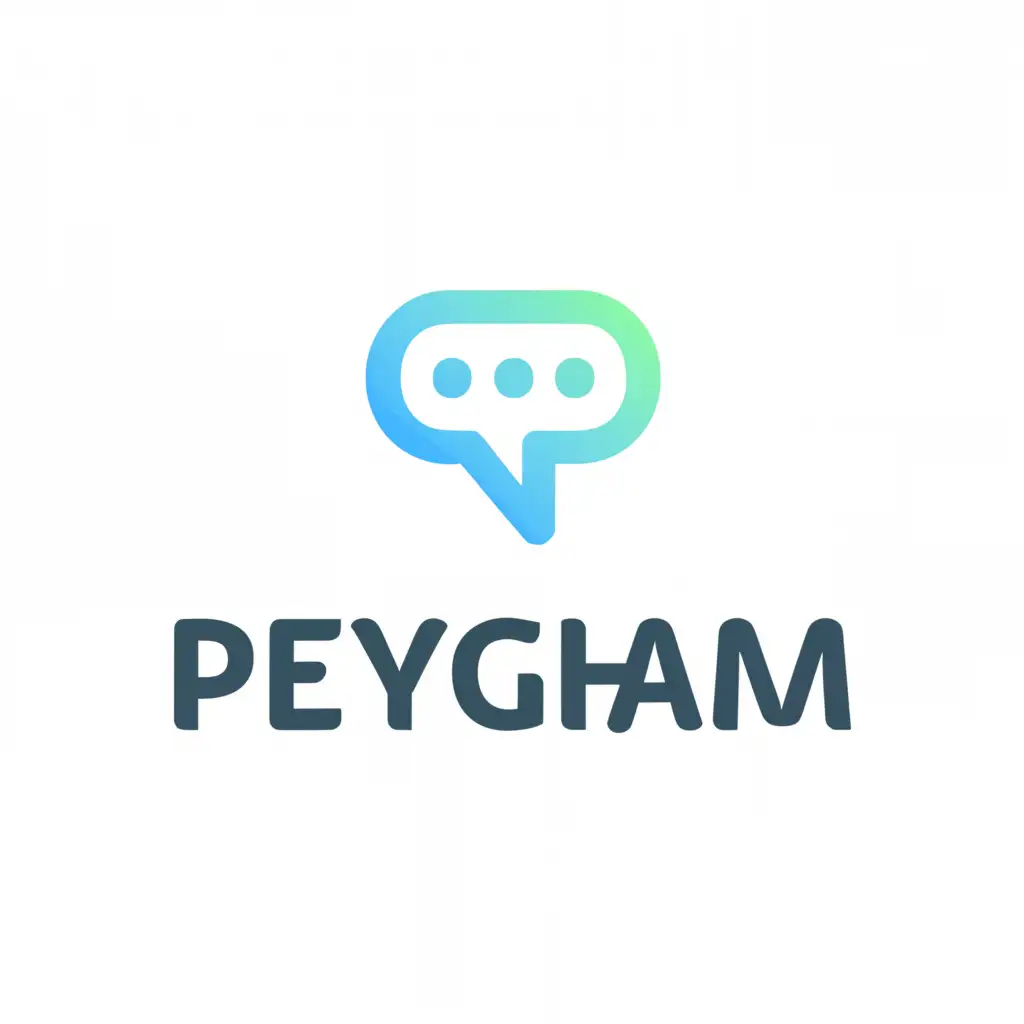 LOGO-Design-For-Peygham-Modern-Message-Square-Balloon-Emblem-for-the-Technology-Industry