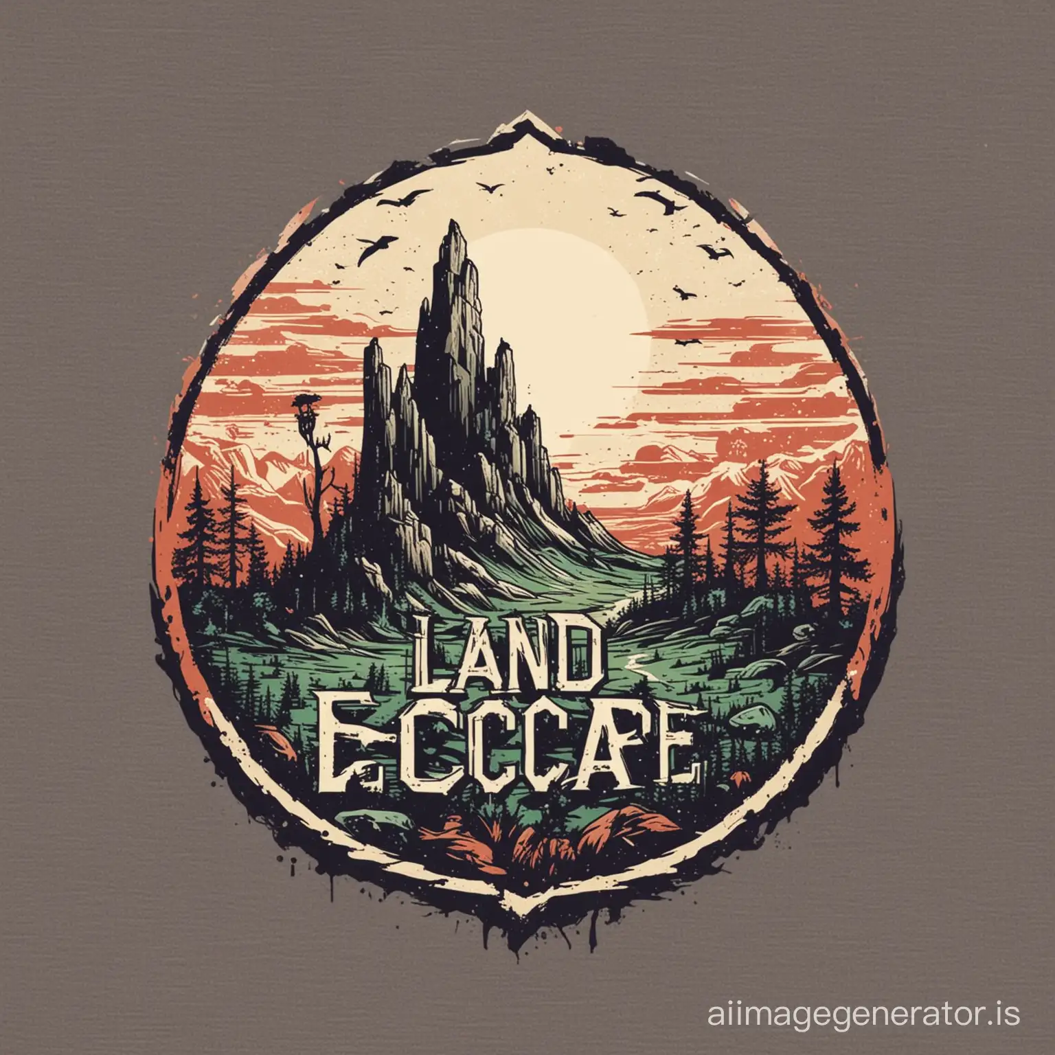 land escape logo for t shirt