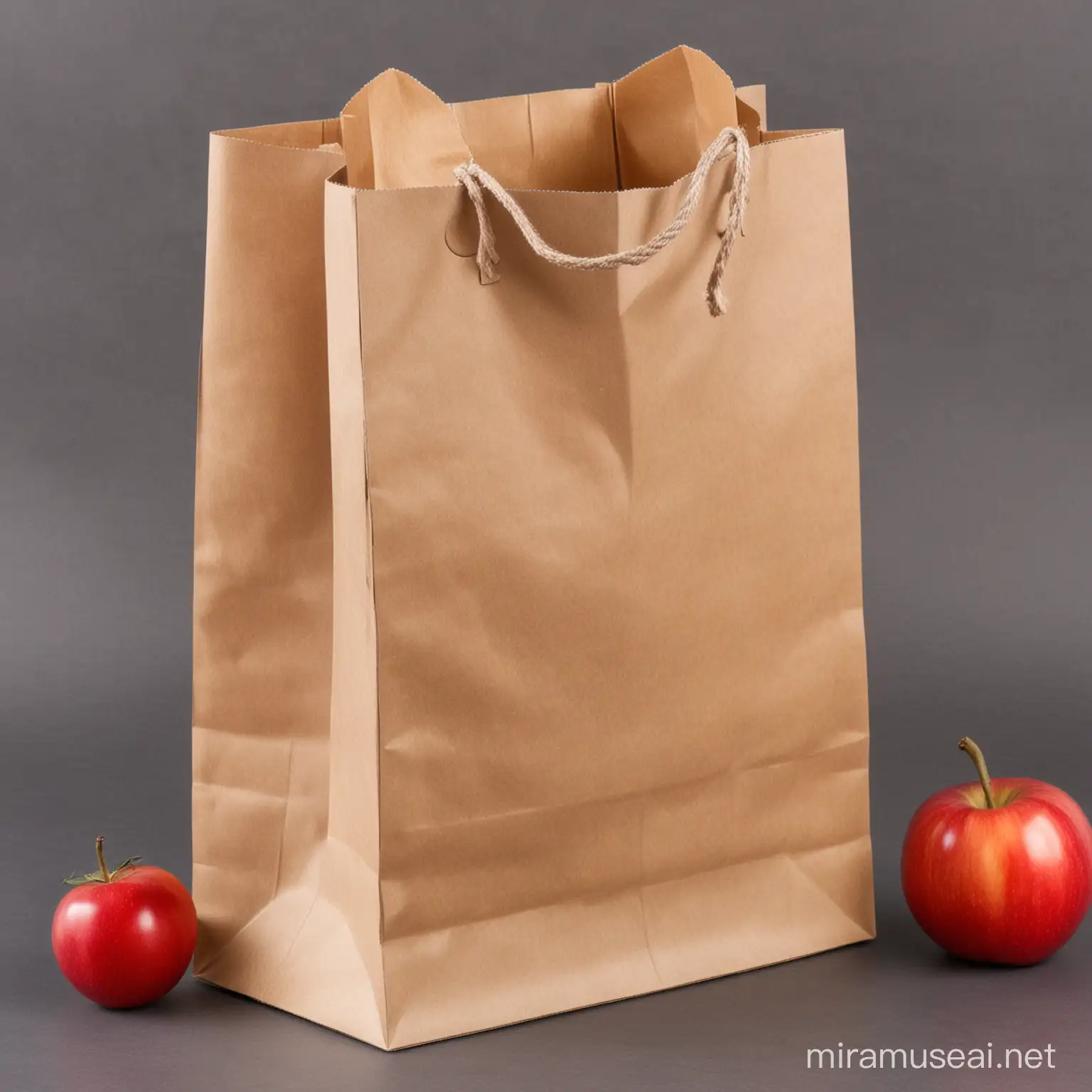 Stylishly Reusable Kraft Paper Bag with EcoFriendly Accessories