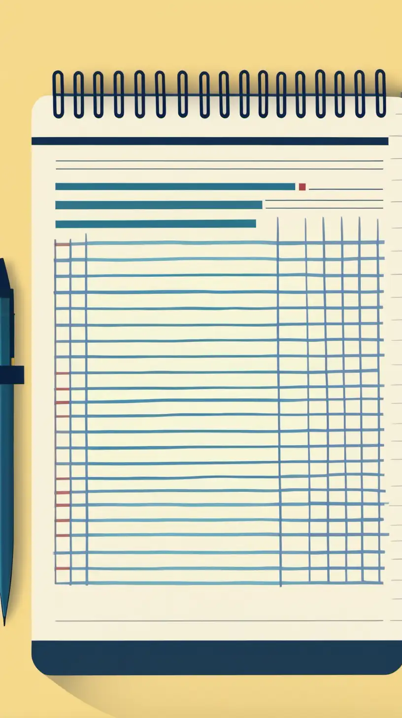 graphic of a notebook that has checked and unchecked boxes with a pen to the side