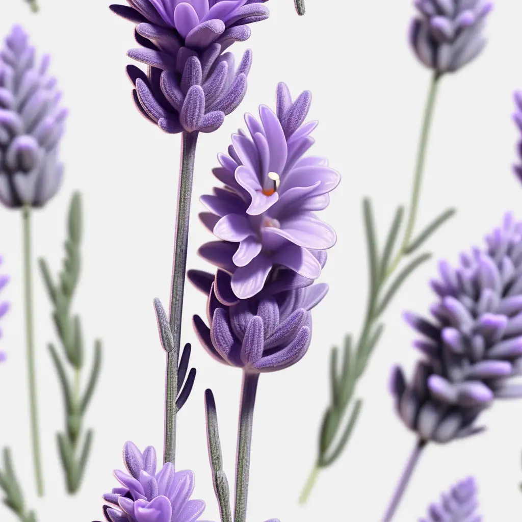 Detailed Lavender Bloom Closeup