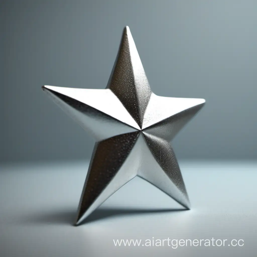 Shimmering-Silver-Star-on-Table-Elegant-ThreeQuarter-View