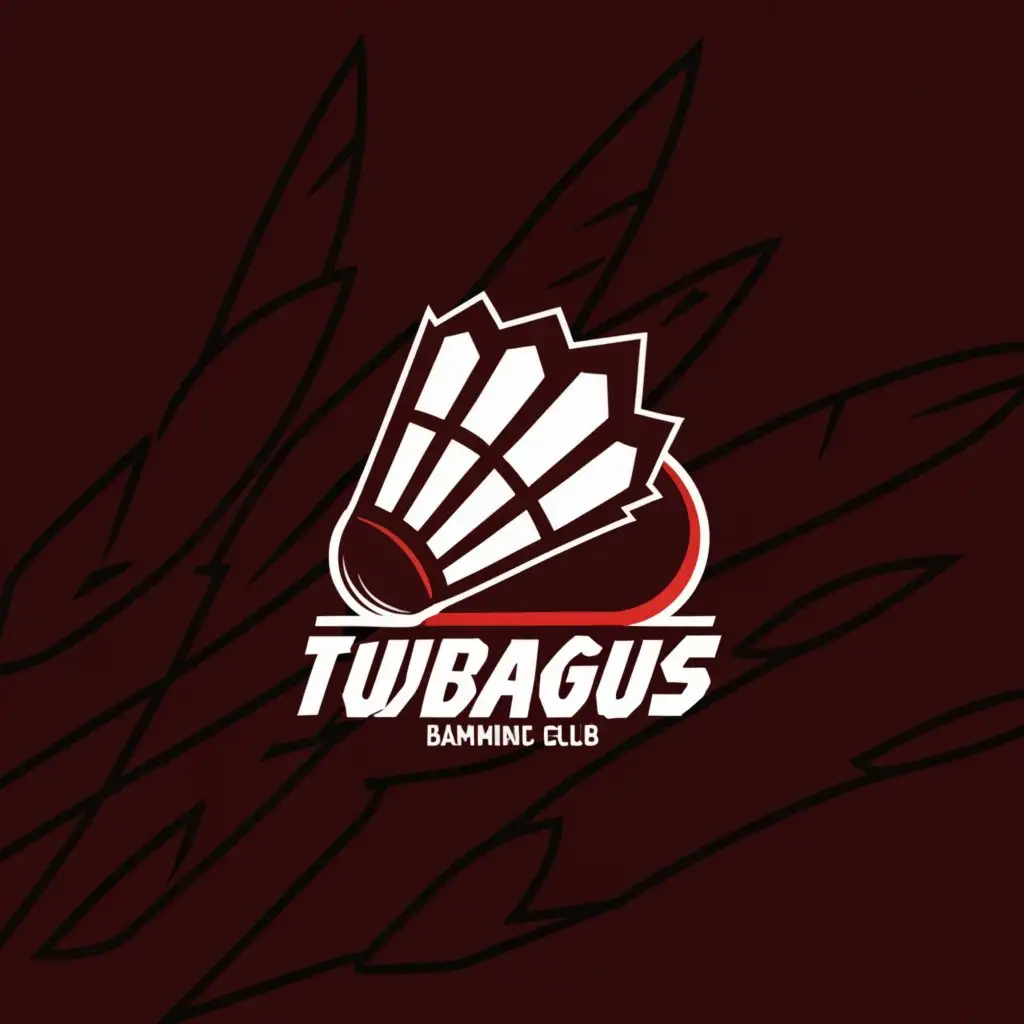 LOGO-Design-for-Tubagus-Badminton-Club-Energetic-Typography-with-Dynamic-Shuttlecock-Element
