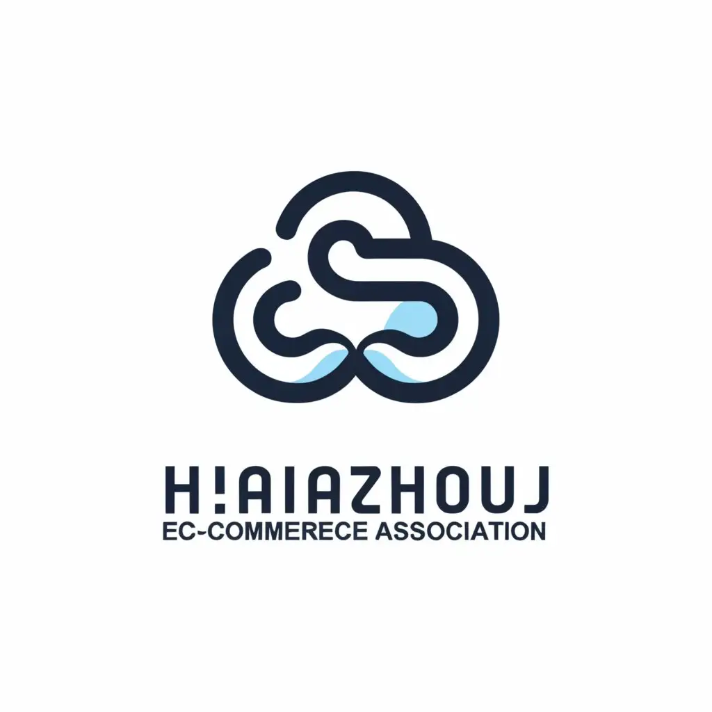 a logo design,with the text "Haizhou E-commerce Association", main symbol:Auspicious clouds,Minimalistic,be used in Entertainment industry,clear background