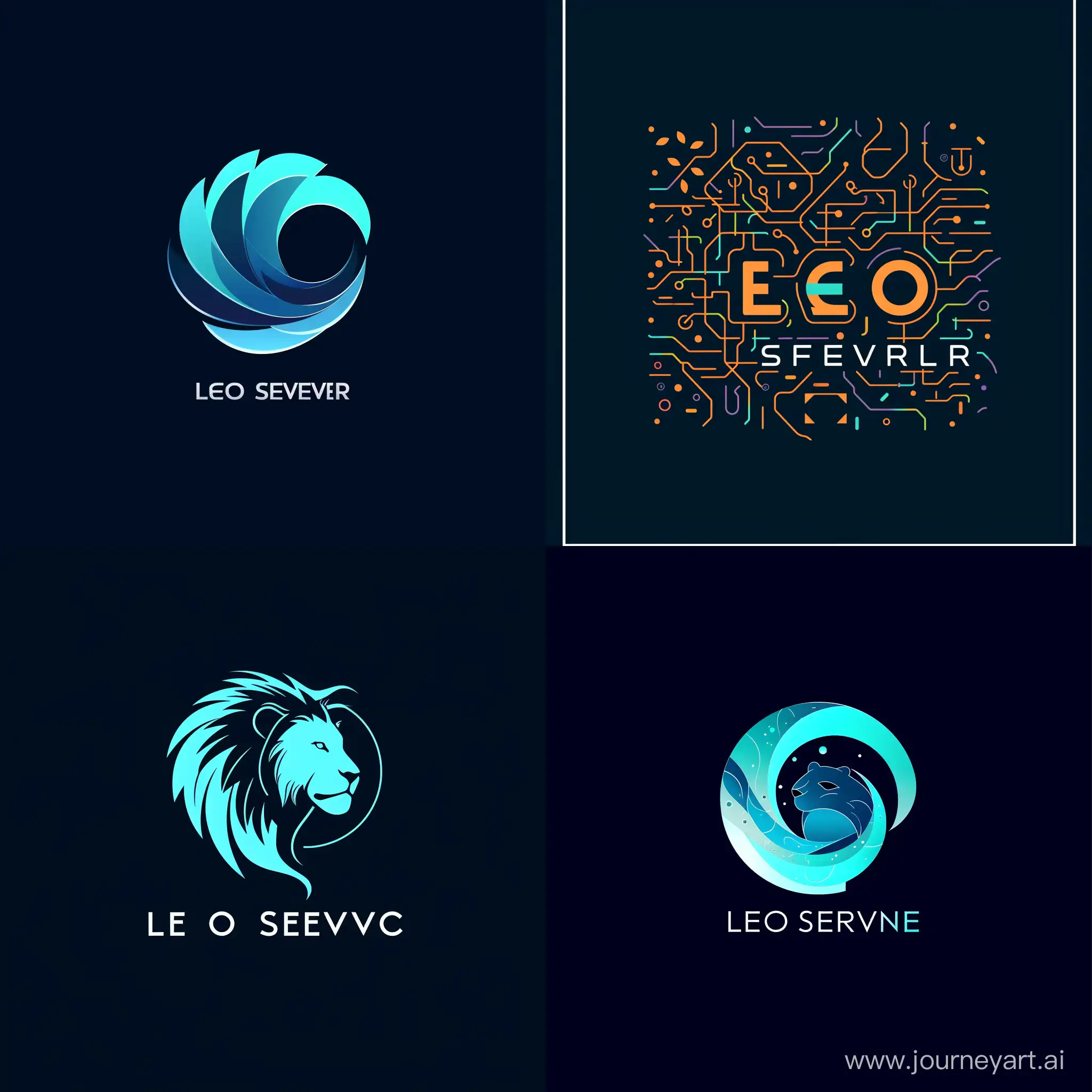 A vector graphic logo for a technology and biomedical company: Leo Service