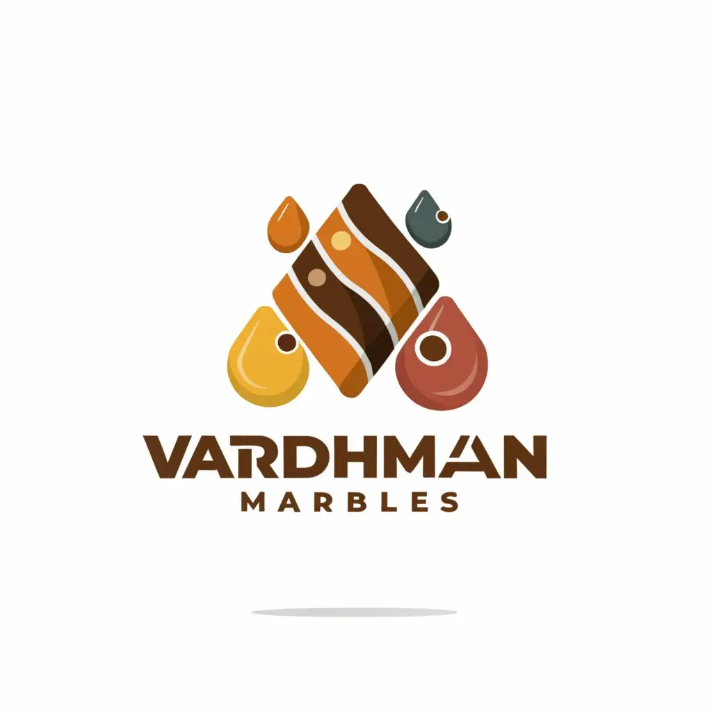 a logo design,with the text "VARDHMAN MARBLES", main symbol:BARFI,Moderate,be used in Retail industry,clear background
