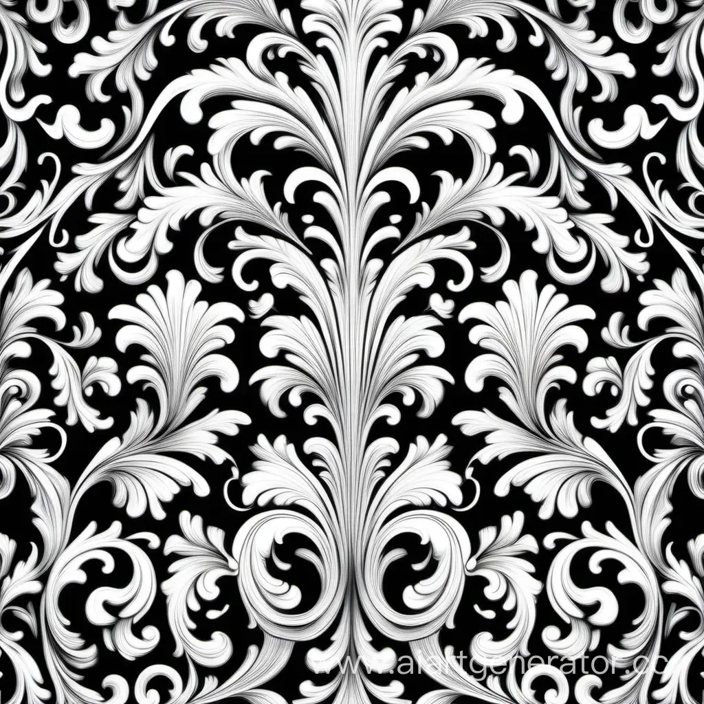 Floral-Baroque-Pattern-in-Monochrome-Vector-Illustration