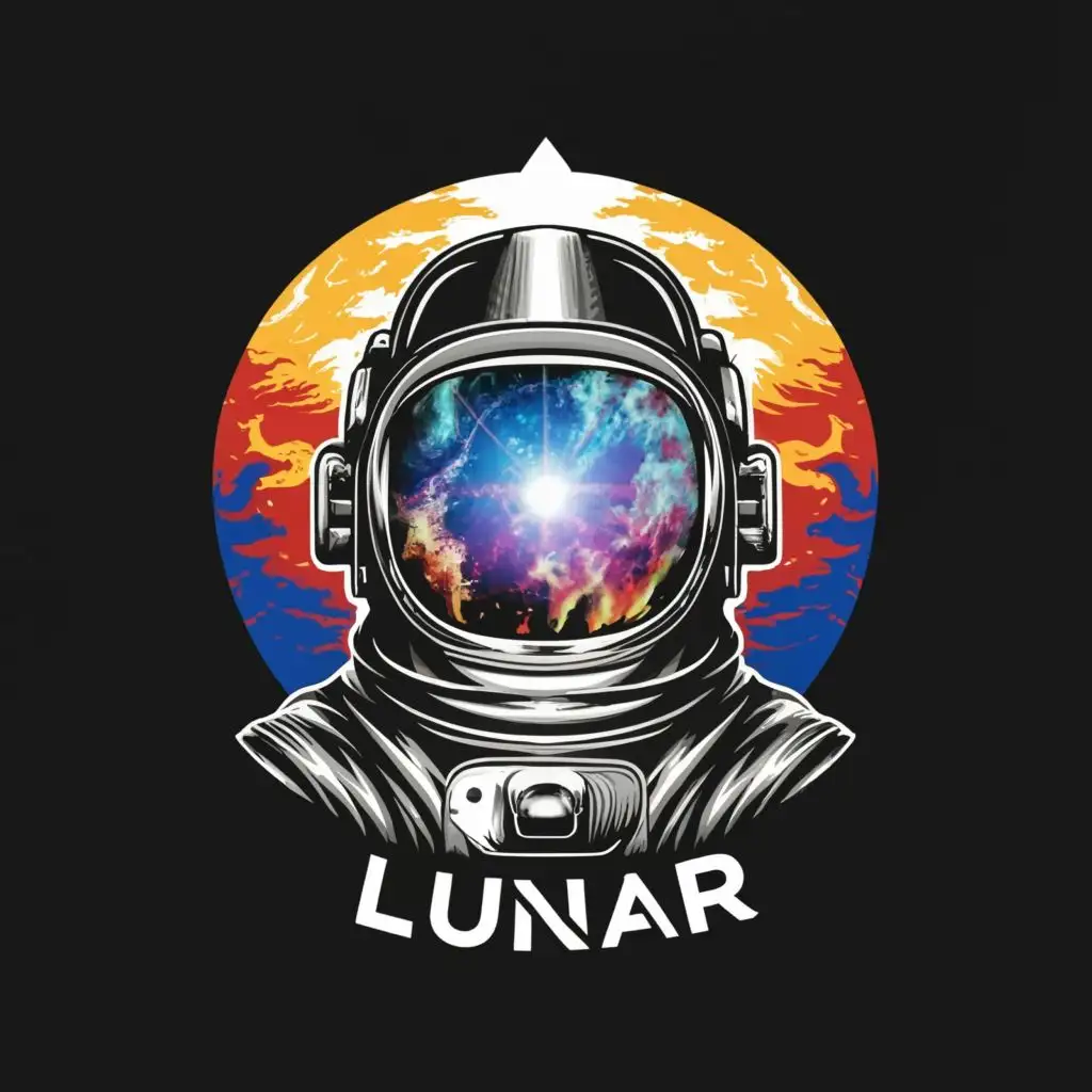 LOGO-Design-For-Lunar-Cosmic-Astronaut-Projection-with-Bold-Typography