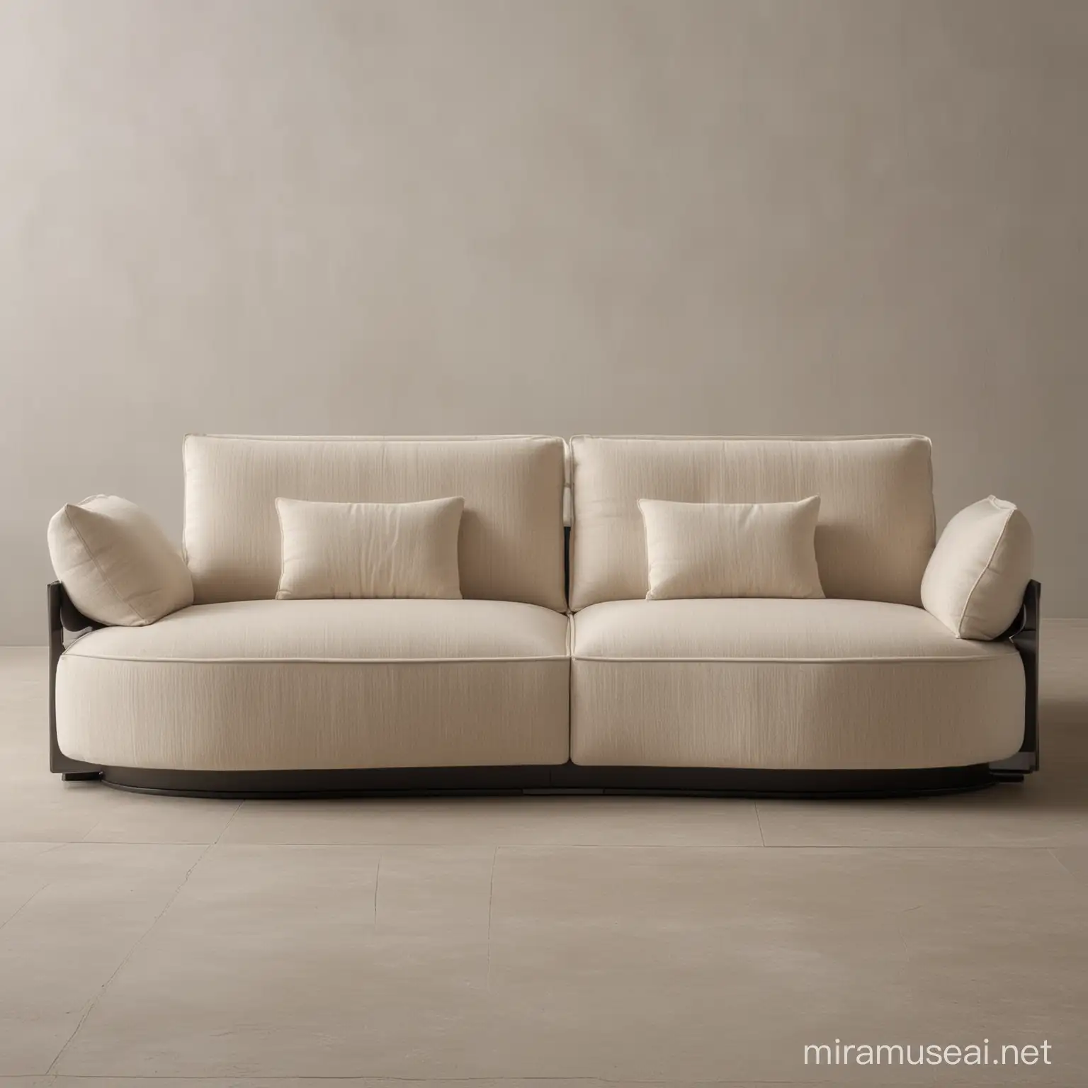 Modern 3Seat Sofa with Modular Design and Italian Fabric