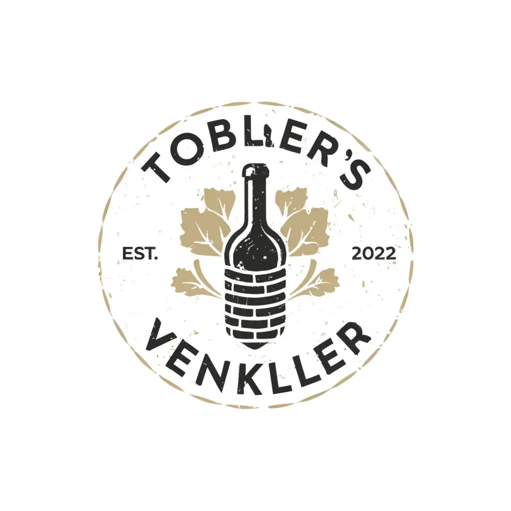 LOGO-Design-For-Toblers-Weinkeller-Classic-Wine-Cellar-Emblem-on-Clear-Background