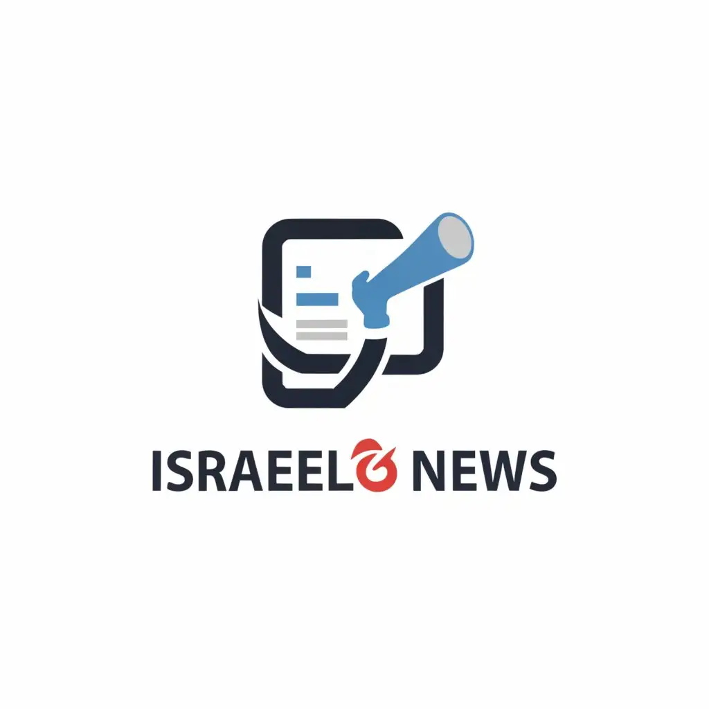a logo design,with the text "Israeli news", main symbol:news,Moderate,clear background