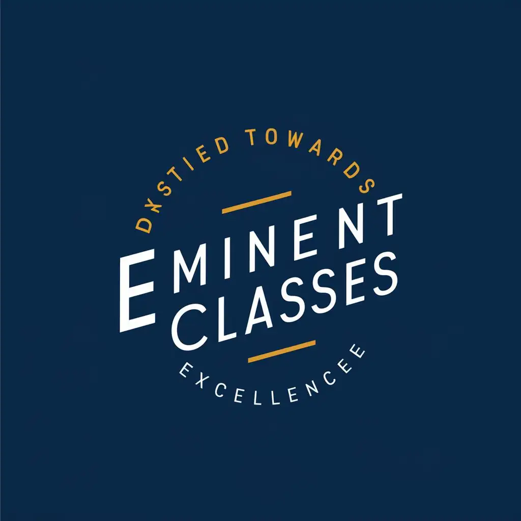 logo, Destined towards Excellence, with the text "Eminent Classes", typography, be used in Education industry