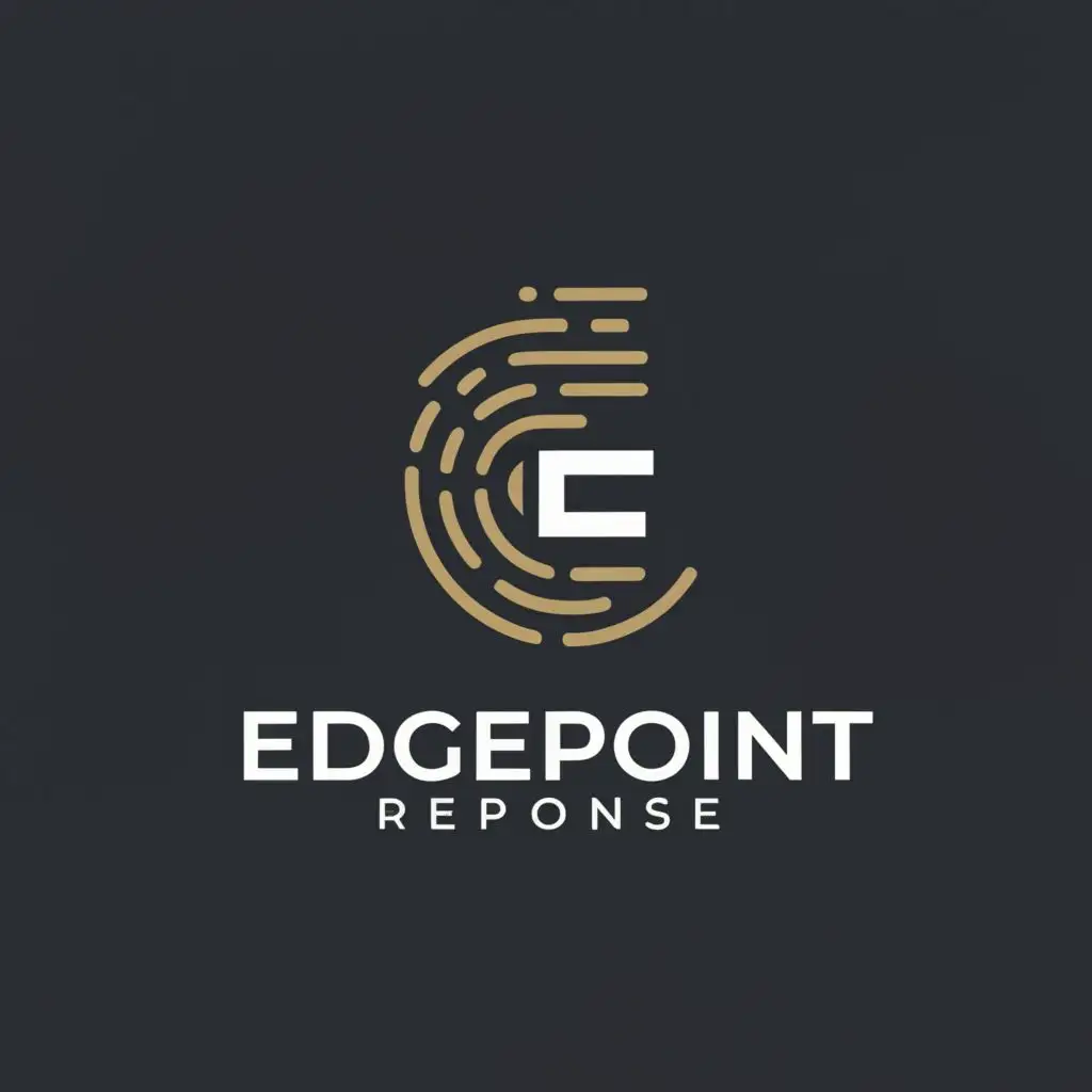 a logo design,with the text "Edgepoint Response", main symbol:Letters EP in a fingerprint.,Moderate,clear background