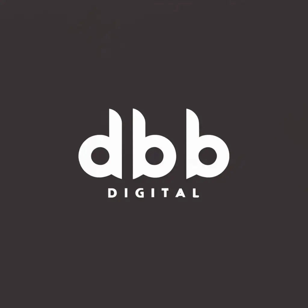 logo, Create a logo for the management and marketing of social media named 'Digital Brand Bar.'

Project Requirements:
- Logo Style: Text-based, with an open mind to creative concepts. Aiming for a modern and elegant appearance.
- Incorporate the following letters into the logo: DBB
- Concept: Integrate a visual element resembling a bar to align with the company name and add a creative touch.
- Color Preferences: Black, with the text "DBB", typography