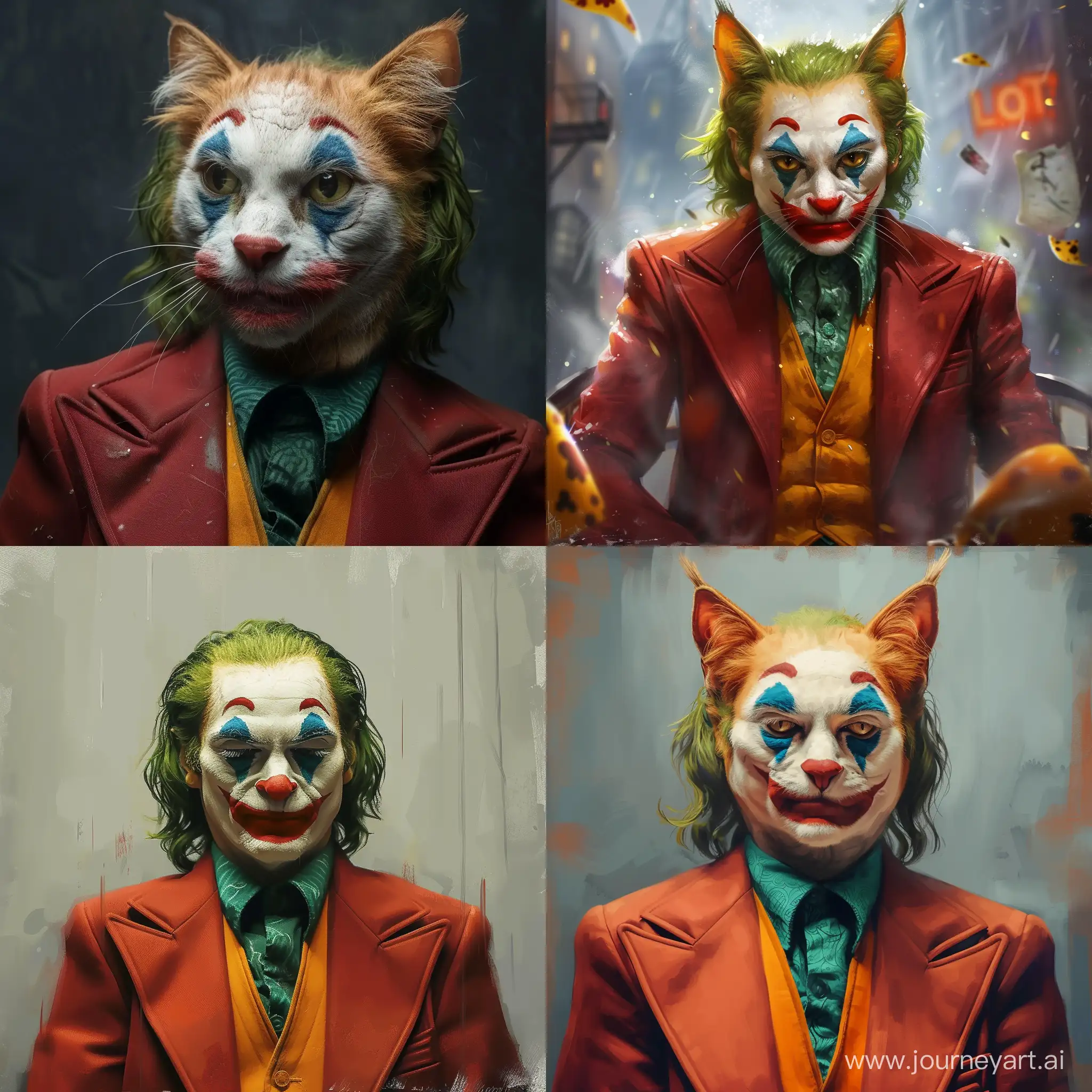 Playful-Cat-Joker-with-Vibrant-Colors-and-Intriguing-Expression