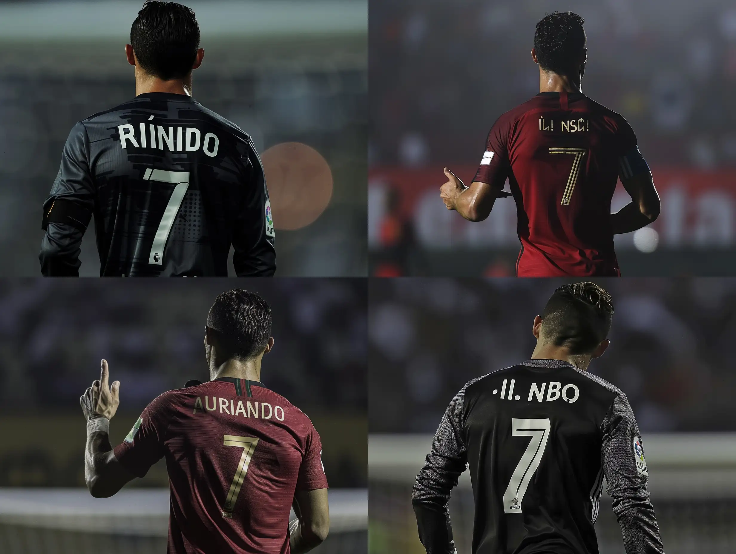 “A Al-Nasr player named Ronaldo, wearing the number 7 shirt, gave a speech in the middle of the field. However, his back was turned, so only his silhouette and the number 7 on his shirt, as well as his name, Cristiano Ronaldo, were visible.”