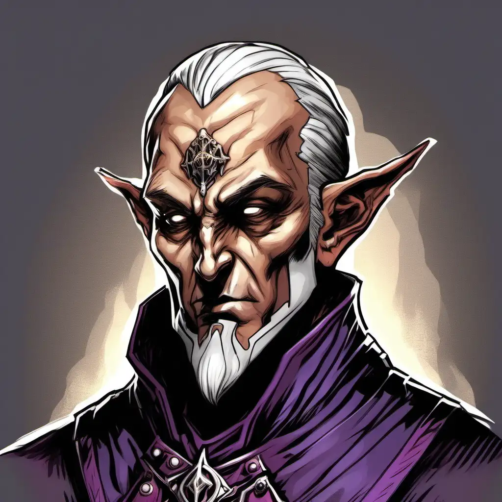 headshot of an evil priest, fantasy art, dungeons and dragons character, 3/4ths view