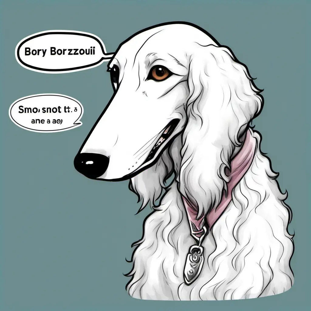Humorous Webcomic Featuring a Borzoi with a Long Snoot