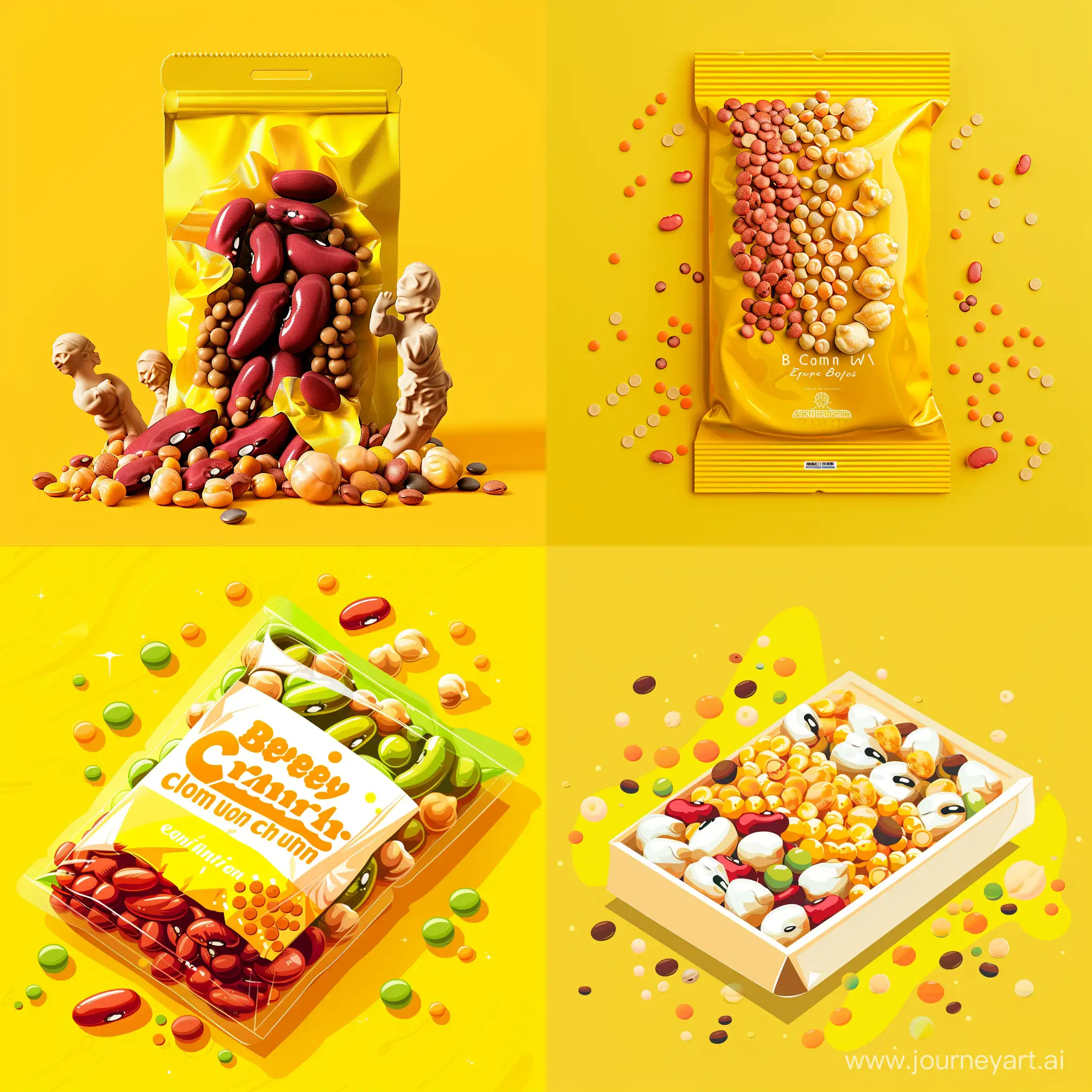 Vibrant-Yellow-Soldier-Beans-Package-Vector-Art