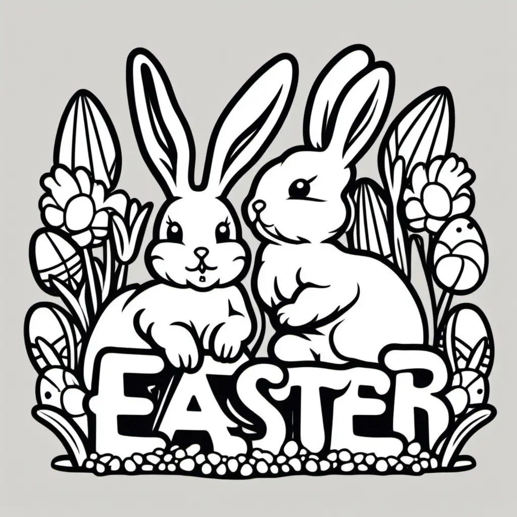 Joyful Easter Celebration with Bunny Peeps in a Vibrant Setting