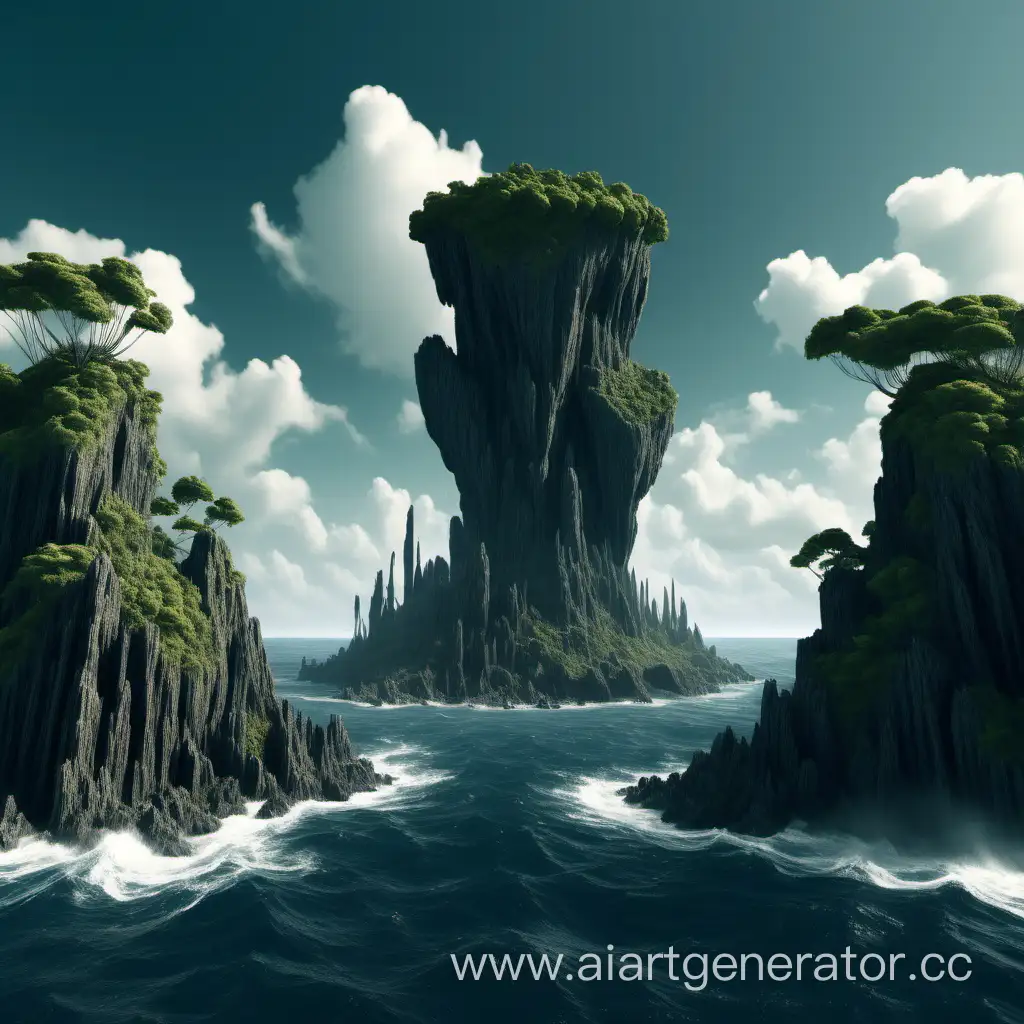 Generate a photo that resembles an island from the "Mysterious Island" by Jules Verne, with control, health status, like in a computer game.
That looks like a computer game/