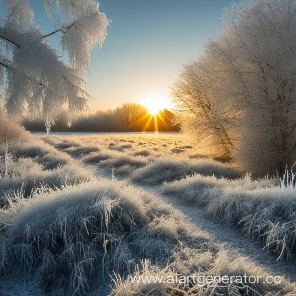 Captivating-Winter-Scene-with-Frost-and-Sun