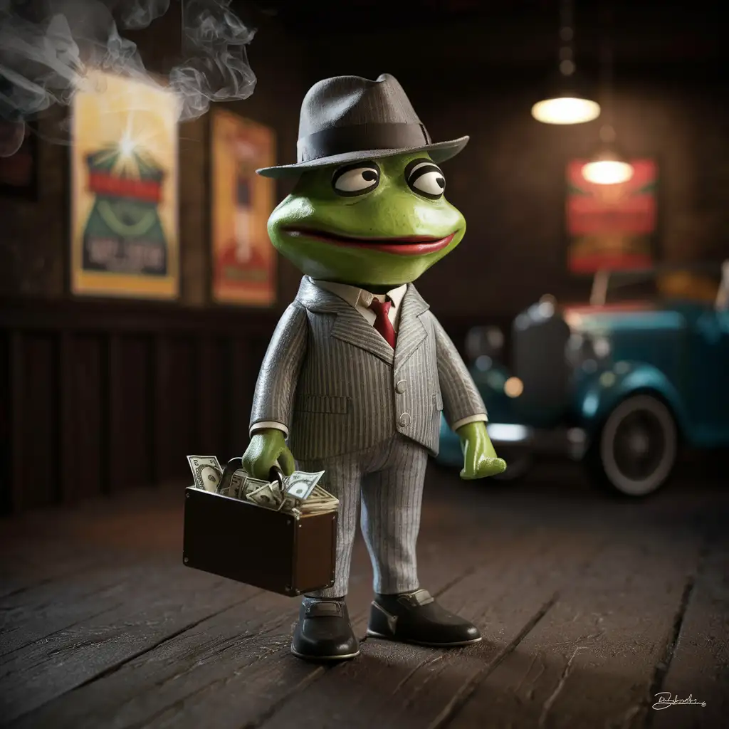 Wealthy-Frog-Pepe-in-a-Dapper-Suit-Holding-Money