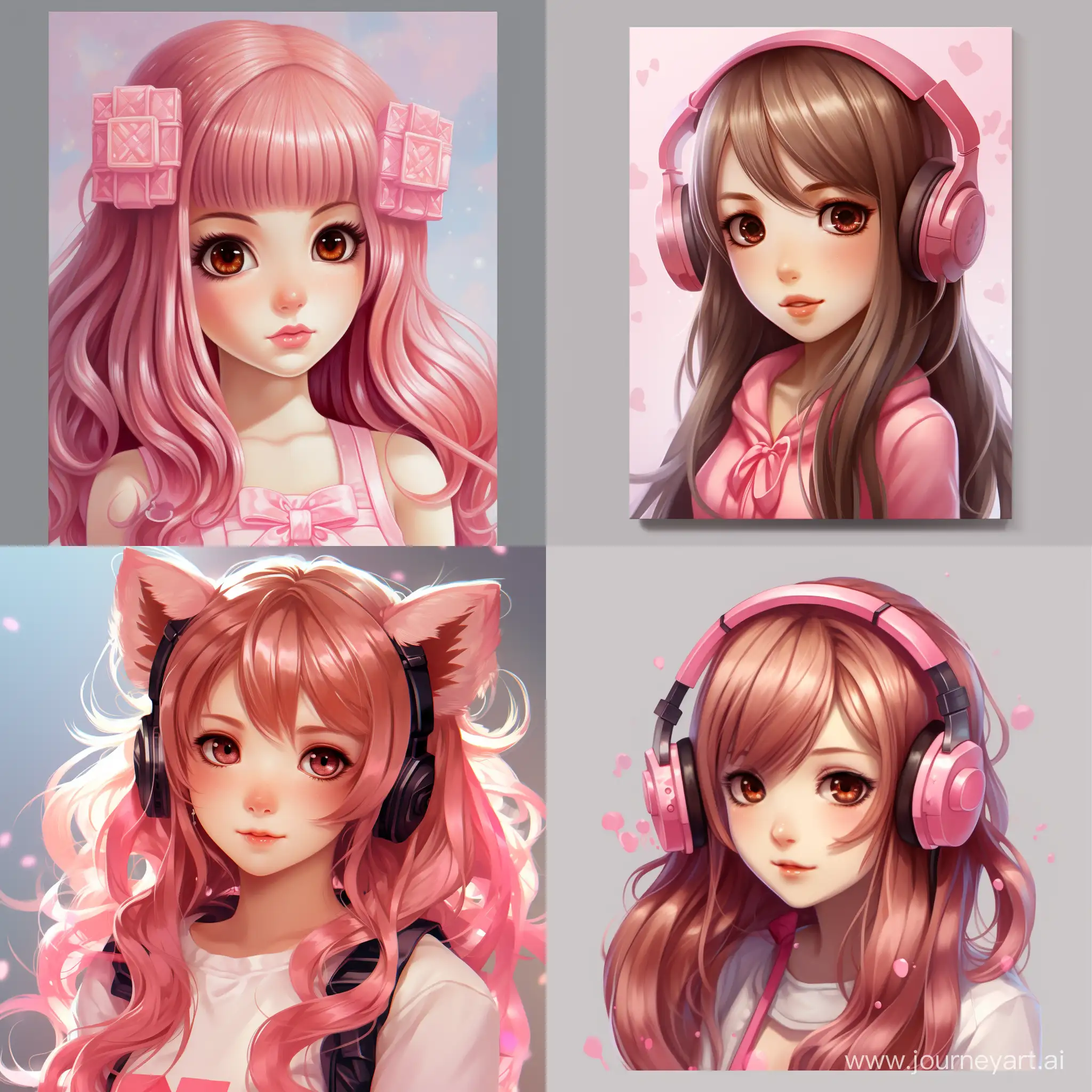 Adorable-Minecraft-Girl-in-Pink-Art