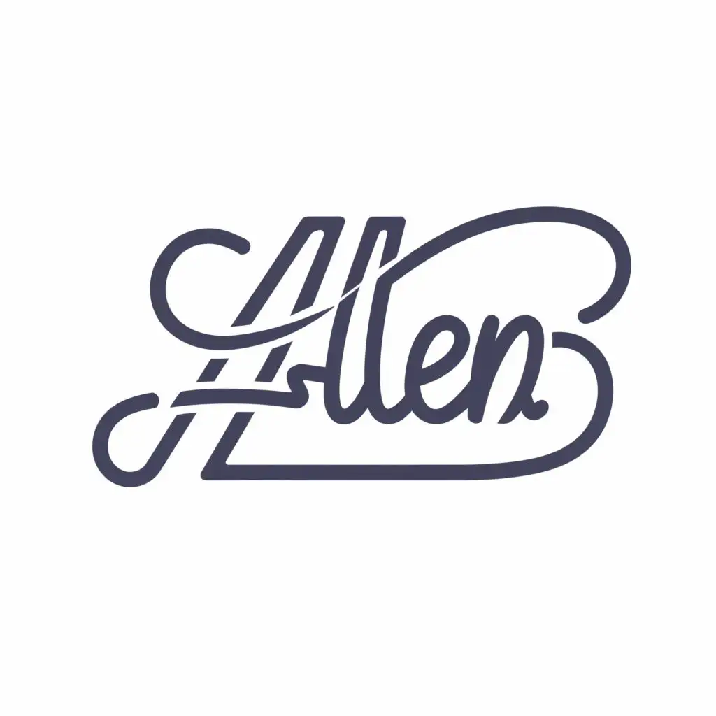 logo, Allen, with the text "Allen", typography, be used in Real Estate industry