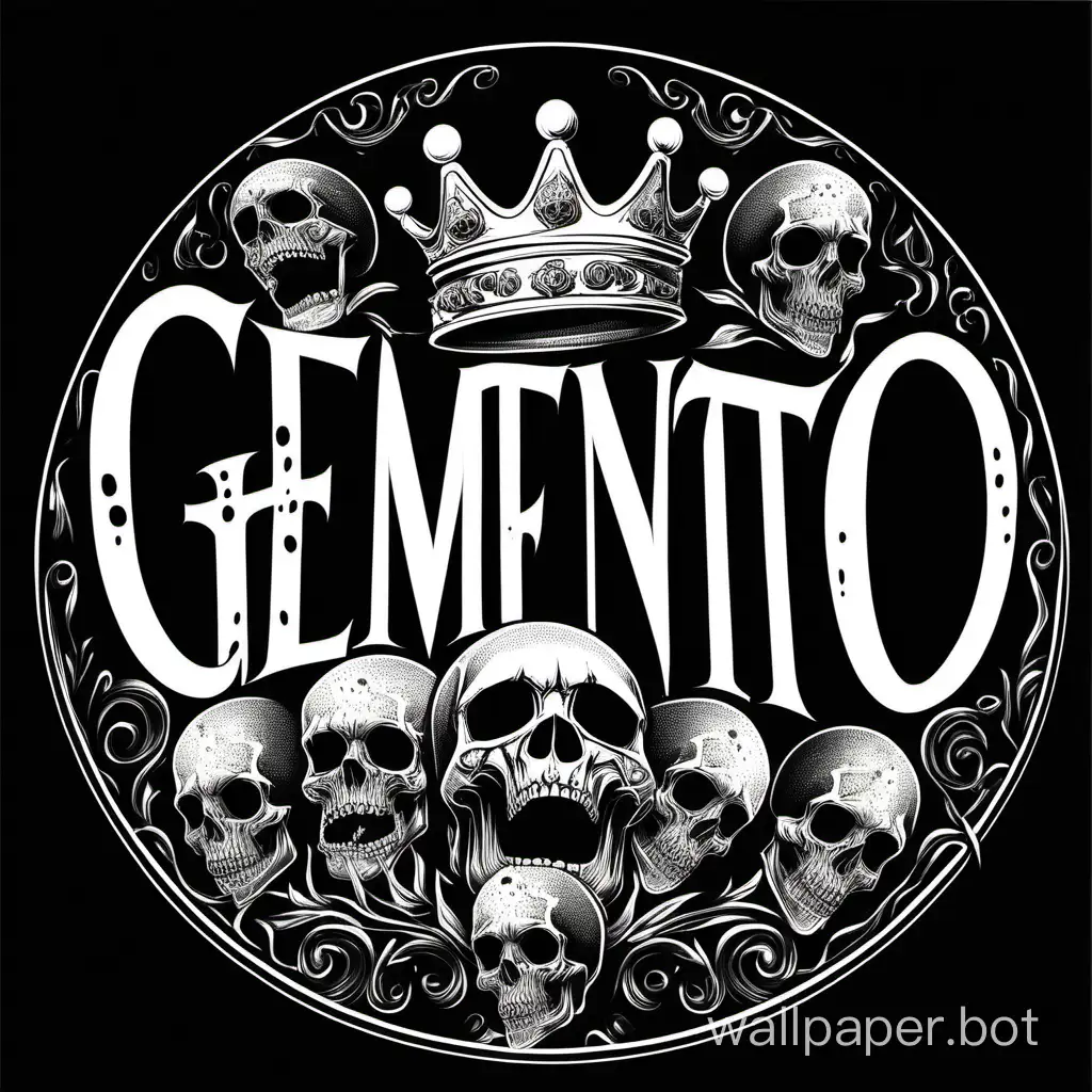 Gothic-Memento-Mori-Vector-Art-with-Black-Skull-Crown