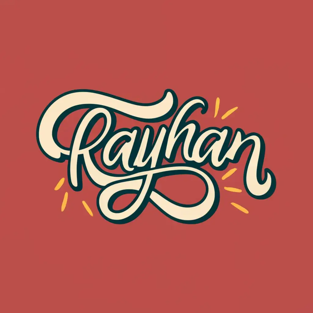 logo, typography, with the text "Rayhan", typography